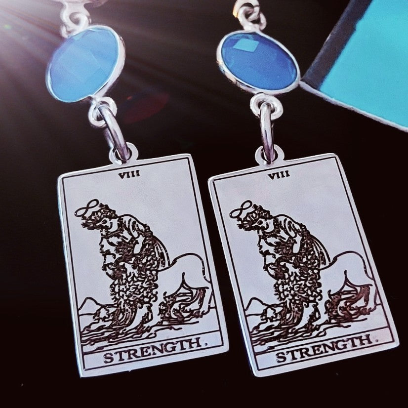Strength Tarot Card Earrings