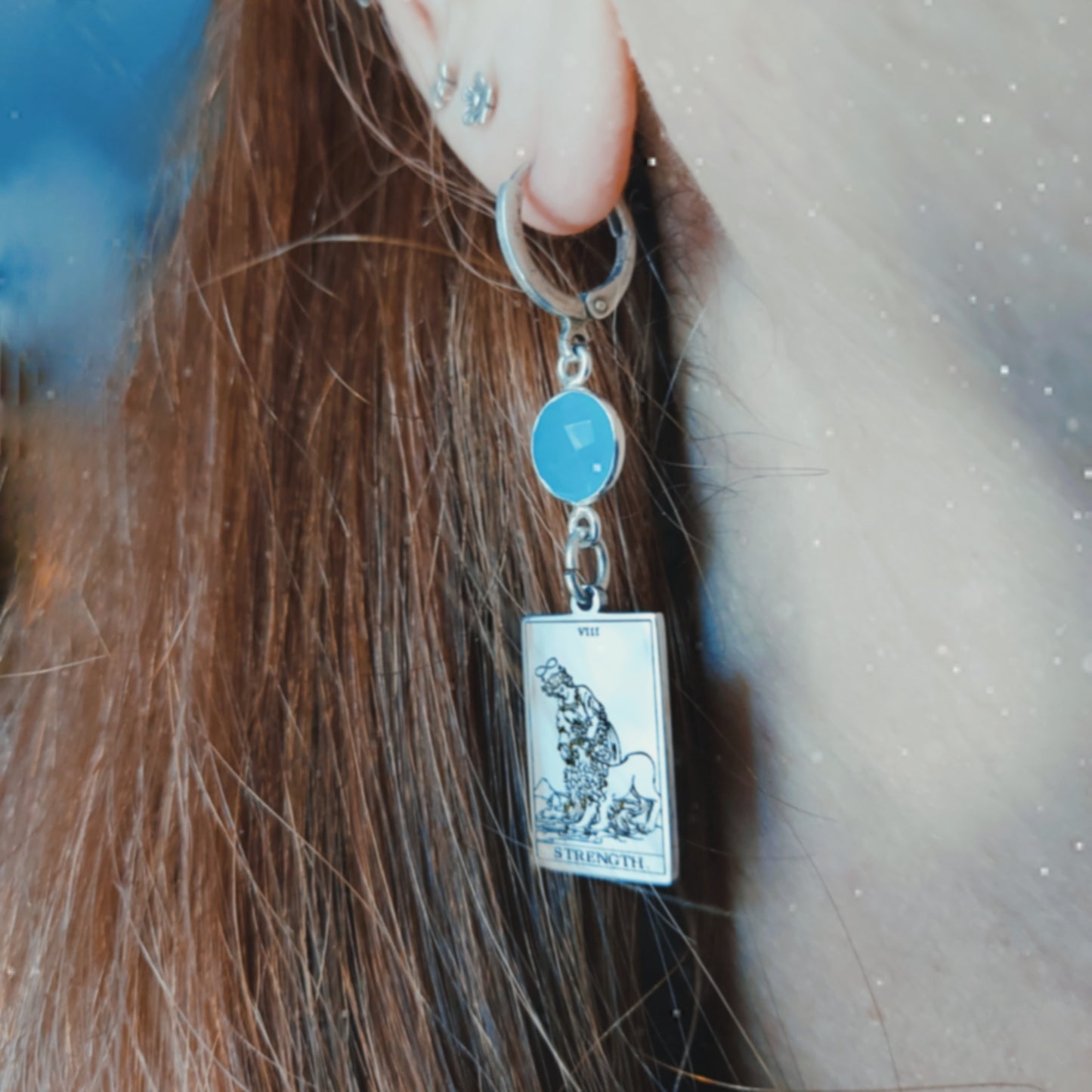 Strength Tarot Card Earrings
