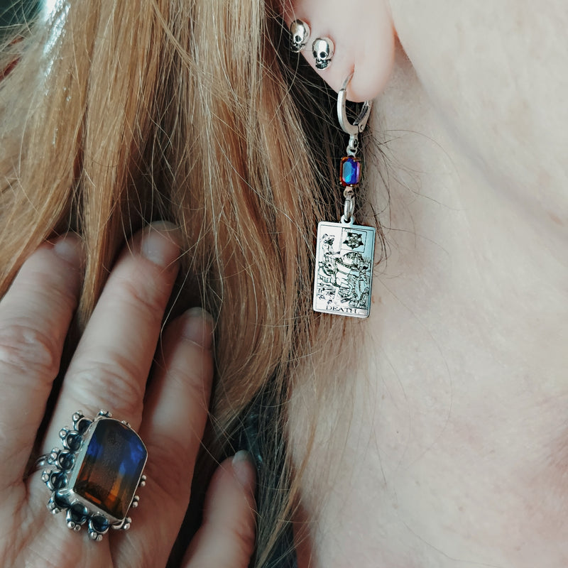 The Death Card Tarot Earrings