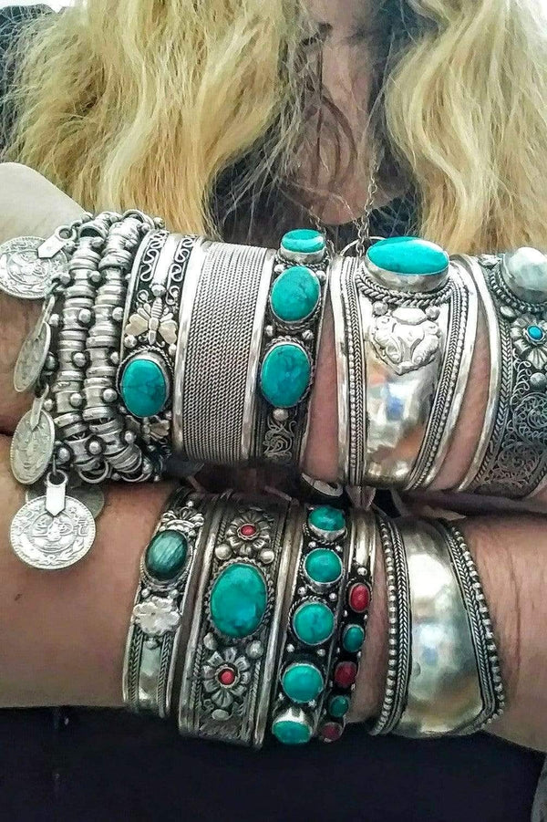 Wanderlust Turquoise  and Red Agate Bracelet