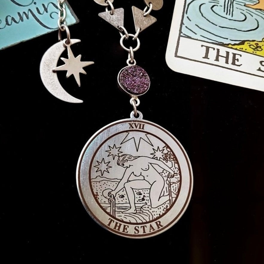 The Star Tarot Card Necklace