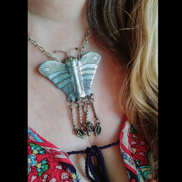 Vintage Butterfly Necklace