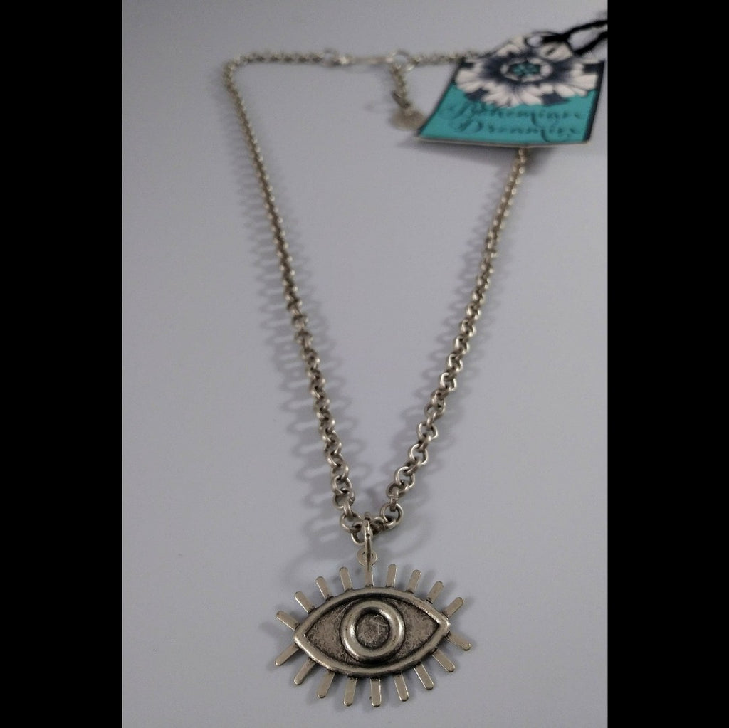 Faye Lock Pendant Necklace in Silver
