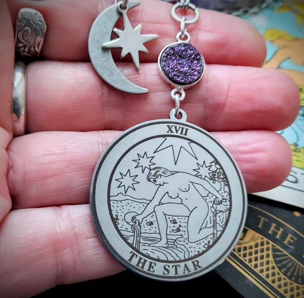 The Star Tarot Card Necklace