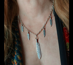 Feather Dangle Necklace