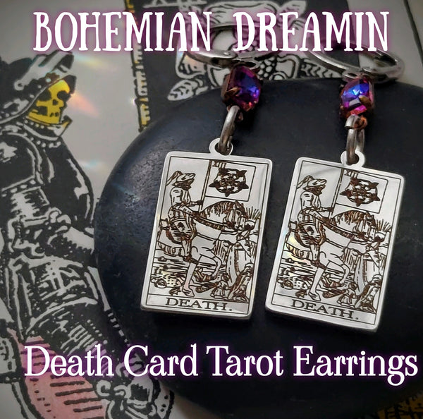 The Death Card Tarot Earrings