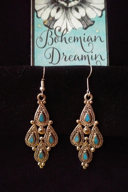 bohemiandreamin.com turquoie bohemian earrings