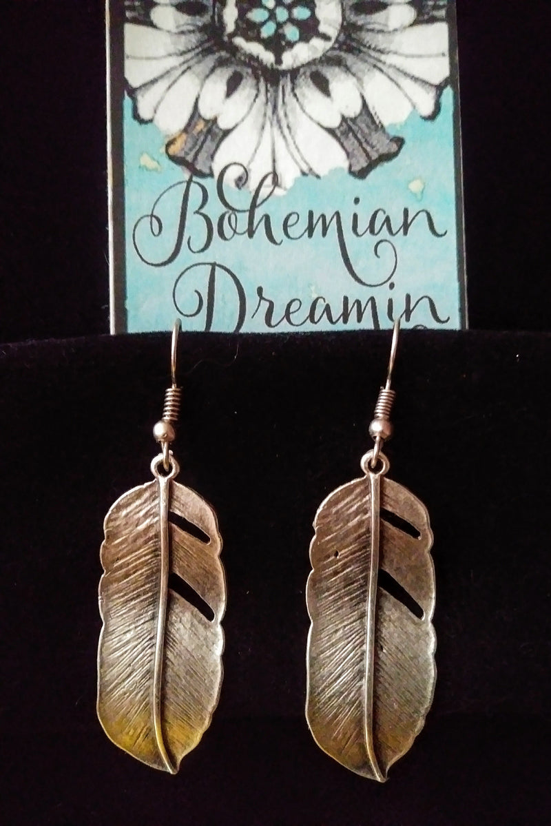 Boho Feather Earrings at BohemianDreamin.com