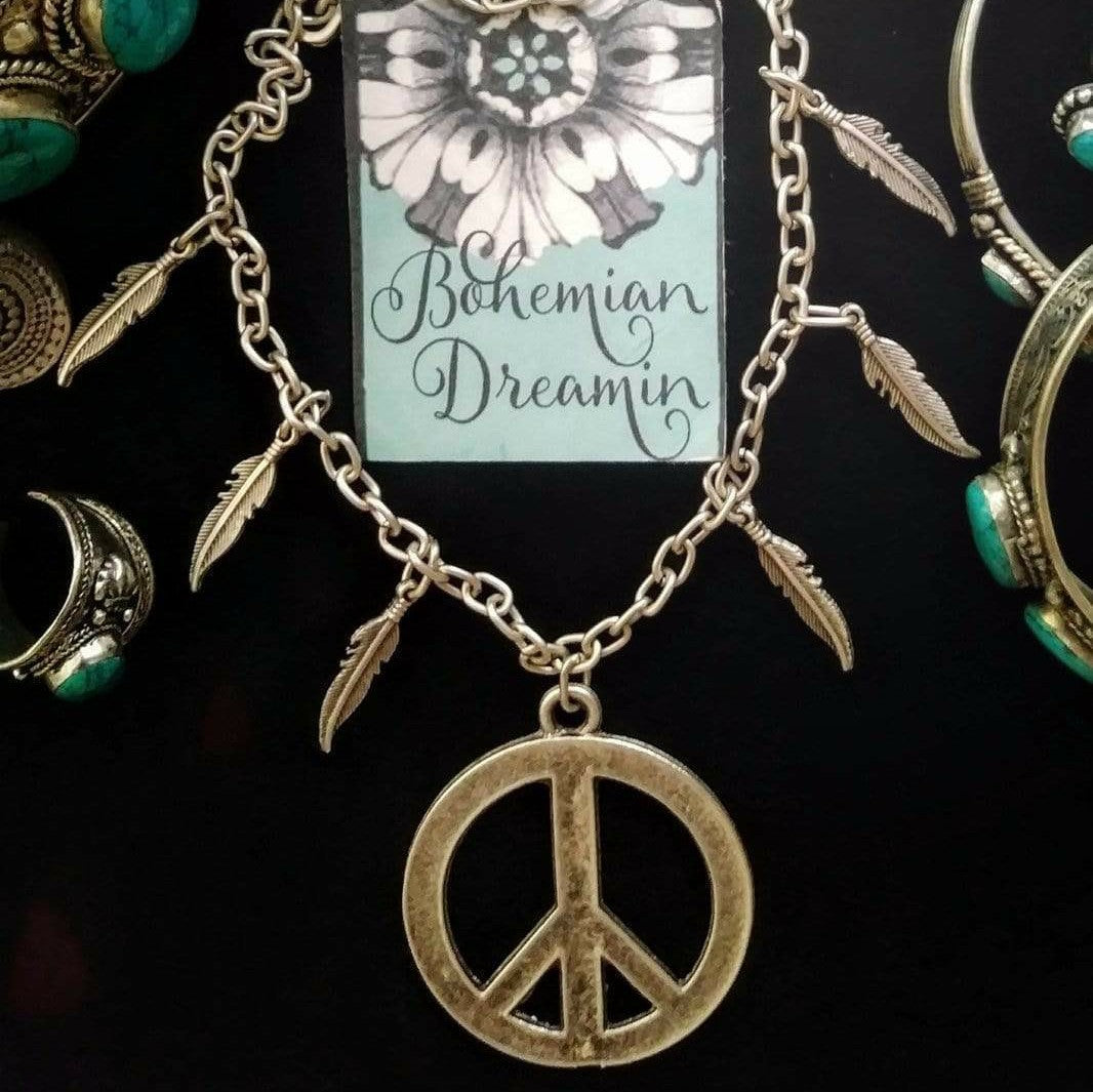 Peace sign necklace